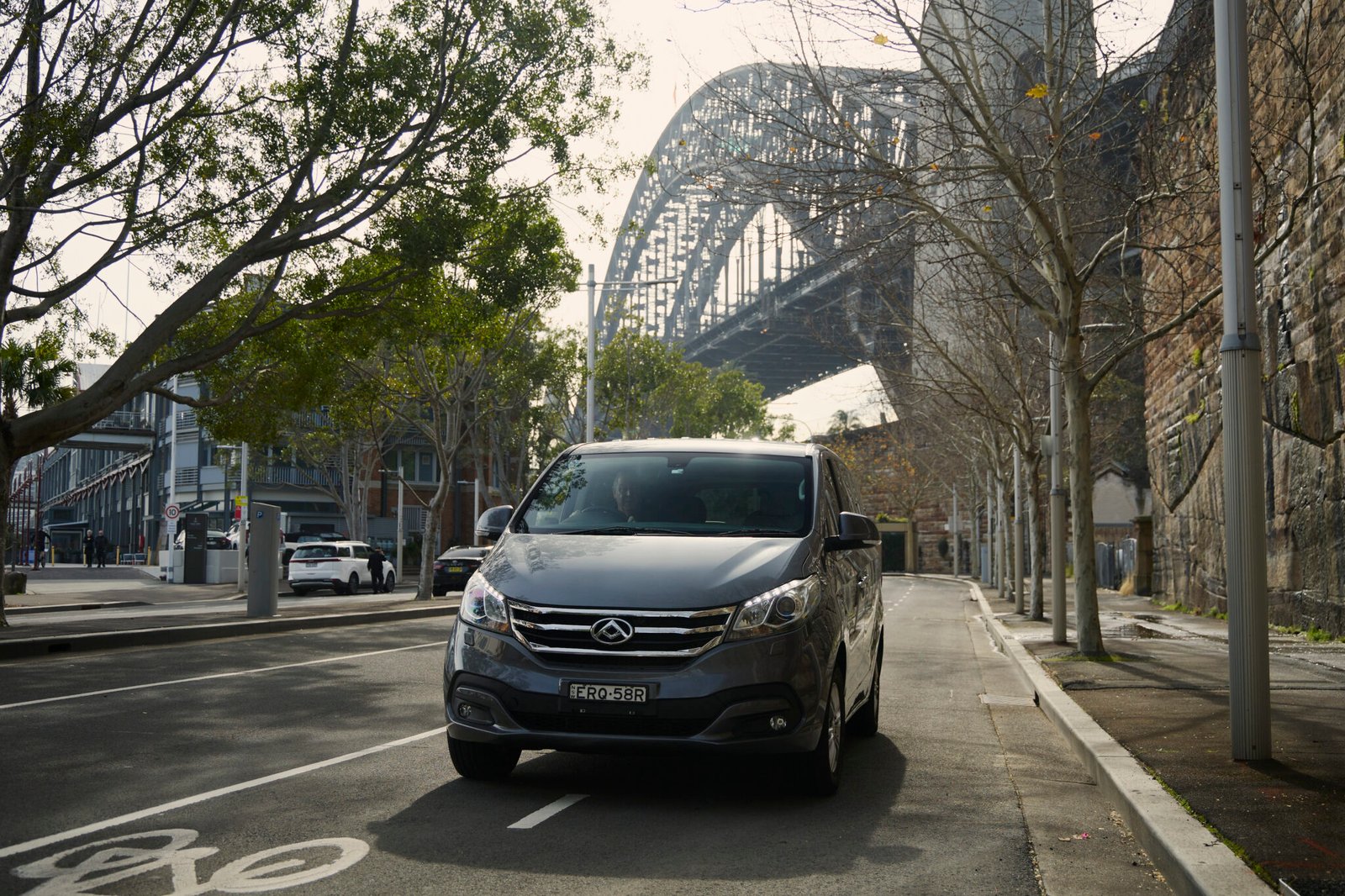 Luxury Mercedes van with Sydney Opera House in background