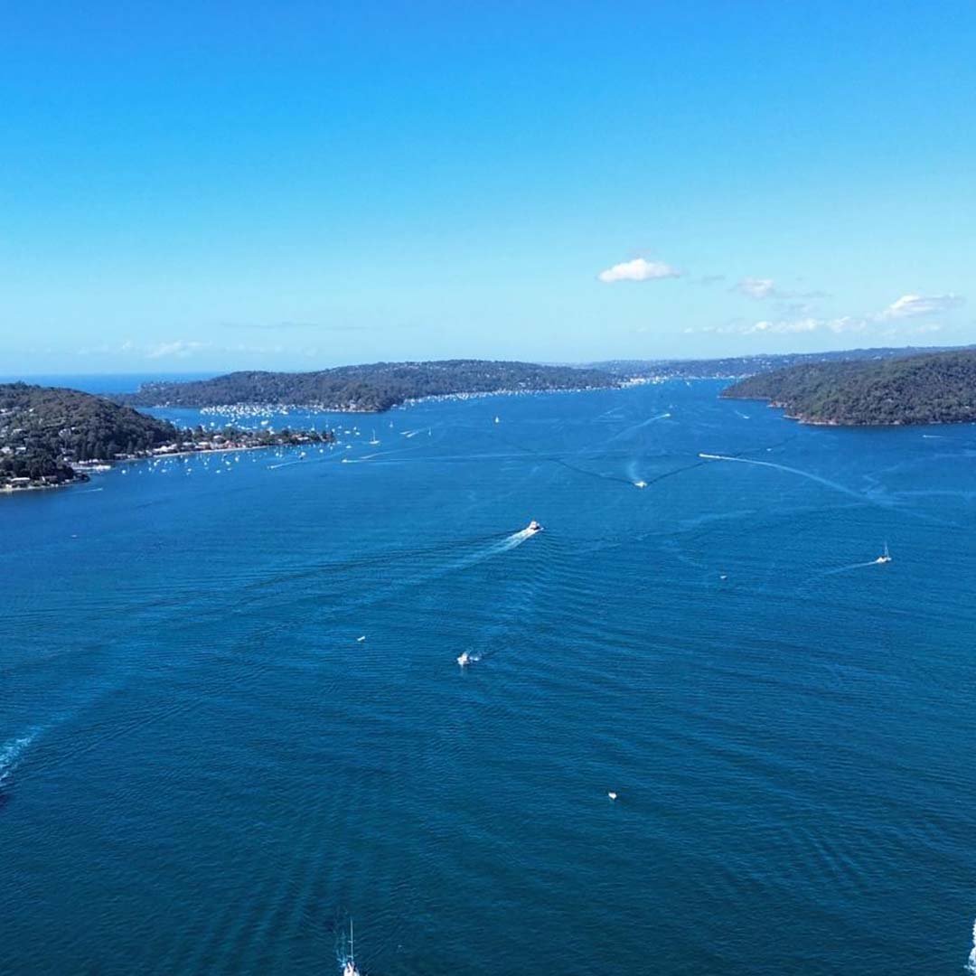 View over Pittwater in Sydney's Northern Beaches