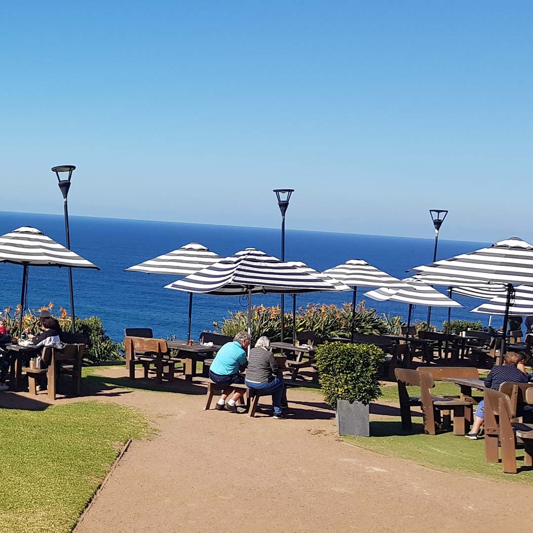 View from Beer Garden at Scarborough Hotel, Royal National Park, overlooking the ocean