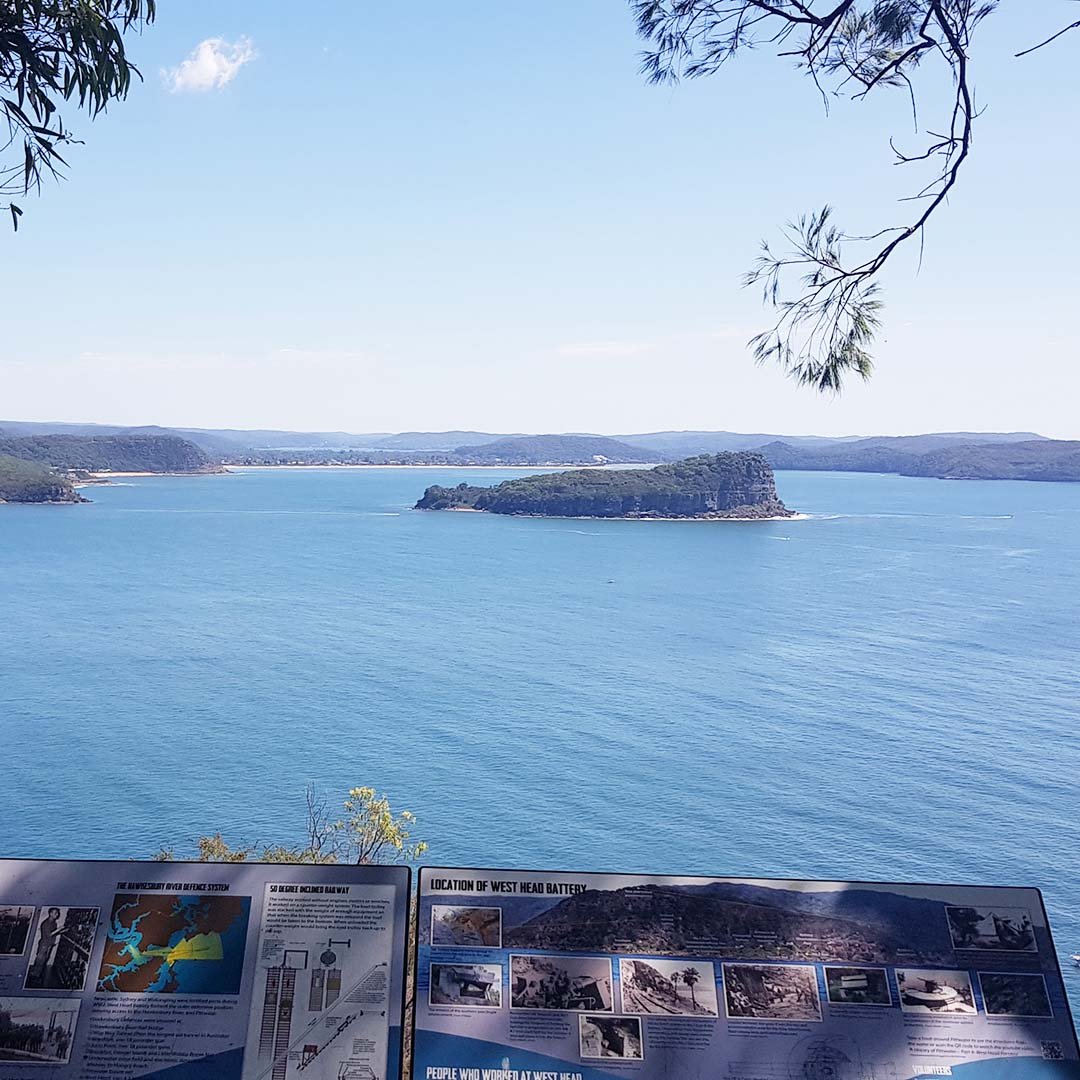 West Head lookout over Lion Island in Sydney's Northern Beaches